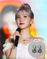 [VIVIZ ウナ Piercing] プレッツェル ハギーズ ピアス - Silver Color