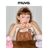 muva.リアルレザー クラウド ショルダーバッグ