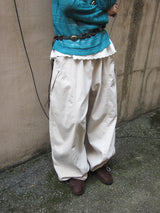 26SS★ [BAONHAUS] Pokity Cut Balloon Wide Pants