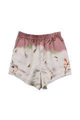 Leaf Satin Short Pants