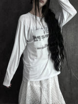 blur lettering loose fit off T (2color)