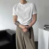 SK テンセルラウンドショートスリーブTシャツ (3 colors)