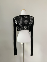Buruna Net Strap Cardigan (black)