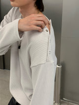 LMN Weekend Shoulder Burton Boat Neck Knitwear (3 colors)