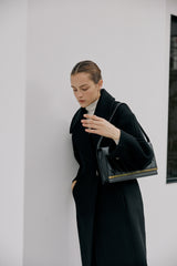 GATHERED BAG BLACK