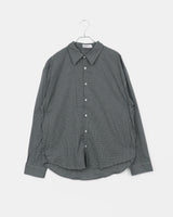 Bige チェックカラーオーバーサイズロングスリーブシャツ
