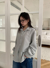 [unisex] シルミチェック長袖シャツ