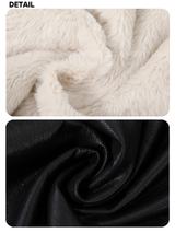 High-End Leather Warm Pocket Half Coat