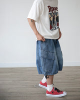 ADU CARGO BERMUDA DENIM PANTS