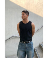 [1+1] Waffle Crop Sleeveless Tee