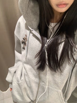 Reho Cross Patch Hoodie Zip-UP
