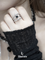 Triple Flash Heart Ring