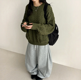 テリーフリースサイドピンタックインシジョンストリングワイドパンツ