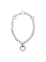 NO.608 [BURNISH] SPIKY HEART NECKLACE