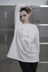 [MADE] beads long sleeve T_WHITE