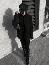 line suede blazer jacket (2color)