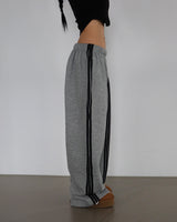 Breeze fleece-lined track string wide pants