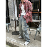 【S/S】シアサッカーチェックシャツ(3color)