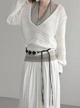 Flobe Deep V-Neck Net Knit