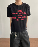 Prit Crop Printing Short Sleeve Tee 3C