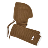 VARZAR Logo Label Hood Muffler / Brown