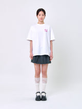 RABBIT T-SHIRT_White/Pink