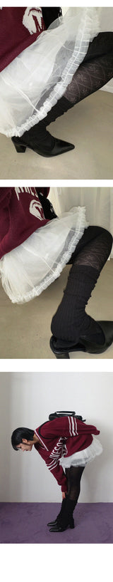 MAPLE ARGYLE COTTON STOCKING (3COLORS!)