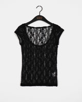 Nouvo see-through Lace Short Sleeve T-shirt