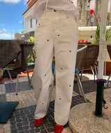 Heart embroidered pants - pt
