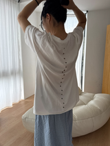 バックアイレットTシャツ