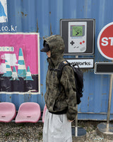 グロウカモテックフードウィンドブレーカー