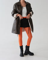String Leather Dumble Half Coat