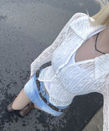 Floral Lace Shirt (2colors)