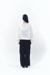 Pleats Skirt Cargo Pants Set Black