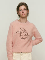 WITTY BUNNY JACQUARD KNIT [PINK]
