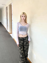 1379. シースルーVネックTシャツ (3color)