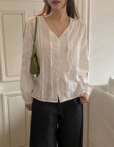 #Romantic Lace Cotton100 Strap Blouse