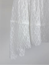 LACE UNBAL LAYERED SKIRT (2C)