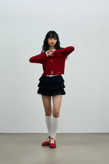 MINI HEART CANCAN SKIRT PANTS / BLACK