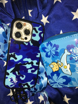 blue camo glass case