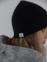 ANGORA LOGO BEANIE / BLACK