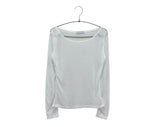 Tates U-Neck Wool Sheer T-Shirt (5c)