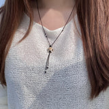 watercolor starfish string necklace
