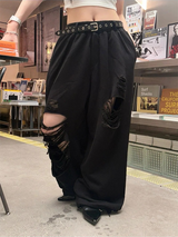 [Unisex] Destroyed banding sweat pants(2color)