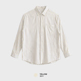 Look & Pee Dry Touch Pin Stripe Oversized Shirt