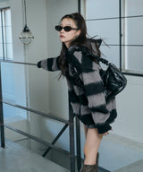 UNISEX ボーダーブークレフーディニット