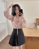 Keno Wrap Pleats Mini Skirt