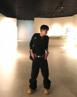 コーデュロイスリムヘンリーネックロングスリーブj