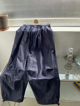 Space String ballon denim wide pants 2color