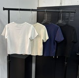 [BASIC ITEM] ベーシックセミクロップTシャツ(4color)